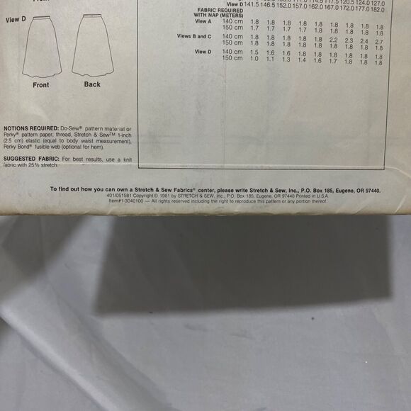 1981 Stretch and Sew Divided and A-Line Shirts Design Patterns By Ann Person - Picture 10 of 10